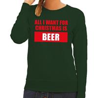 Shoppartners Foute kersttrui Christmas Beer groen voor dames
