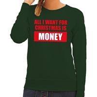 Shoppartners Foute kersttrui Christmas Money groen voor dames