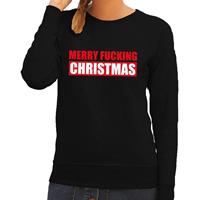 Shoppartners Foute kersttrui Merry Fucking Christmas groen voor dames