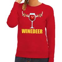 Shoppartners Foute kersttrui Winedeer rood voor dames