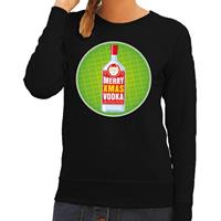 Shoppartners Foute kersttrui Merry Christmas vodka zwart dames (44) Zwart
