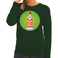 Shoppartners Foute kersttrui Merry Christmas vodka groen dames (44) Groen