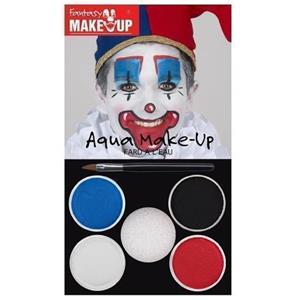 Schmink set horror clown 5 kleuren Multi