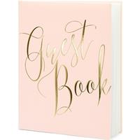Gastenboek roze/goud 20 x 25 cm Roze