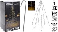 LED-Fahnenmast-Beleuchtung, 400 LEDs, IP44 warmwei&szlig;, 10 Str&auml;nge &aacute; 8 m, 230V~ - NO NAME