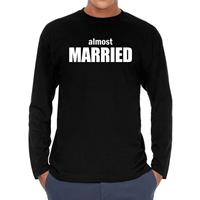 Shoppartners Almost married vrijgezellen long sleeve t-shirt zwart heren Zwart