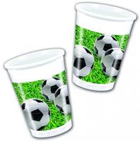 Partybecher Fußball Party 200 ml, 8 Stück bunt