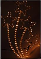 multistore2002 Lichterschlauch Lichtschlauch Sterne 43x72cm / Warmweiß / Innen & Außen / Lichterkette Weihnachtsbeleuchtung - MULTISTORE 2002