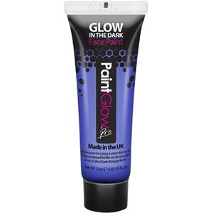 PaintGlow Neon blauwe Glow in the Dark schmink/make-up tube 12 ml Blauw