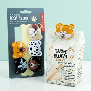 Kikkerland Hond Bag Clips (set Van 6)