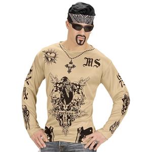 Tattoo verkleed shirt Gangster voor heren