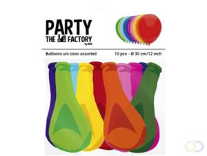 Ballon uni 30cm 10 stuks assorti