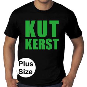 Bellatio Grote maten fout Kerst shirt KUT kerst zwart voor heren