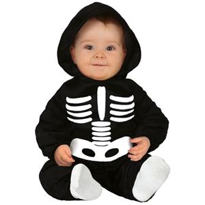 Halloween - Zwart/wit skelet verkleedpak voor baby/peuter Multi