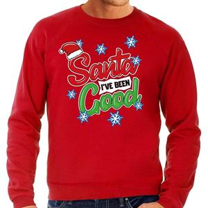 Bellatio Foute Kersttrui Santa I have been good rood voor heren
