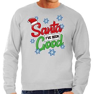 Bellatio Foute Kersttrui Santa I have been good grijs voor heren