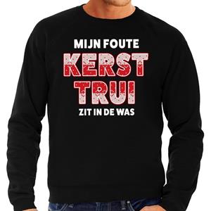 Bellatio Foute Kersttrui zit in de was zwart voor heren