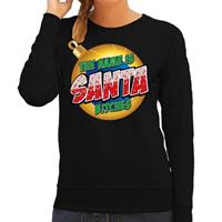 Bellatio Foute kersttrui / sweater The name is Santa bitches zwart dames (44) Zwart