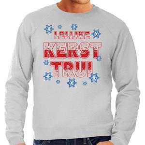 Bellatio Foute Lelijke Kerst trui grijs voor heren