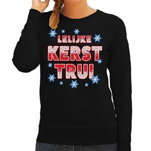 Bellatio Foute kersttrui / sweater Lelijke kerst trui zwart voor dames
