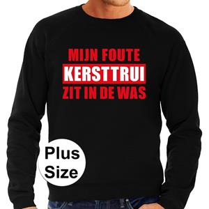 Bellatio Grote maten foute Kersttrui zit in de was zwart voor heren