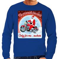 Bellatio Foute kersttrui no presents for kids blauw voor heren