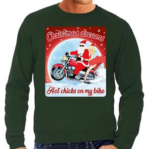 Bellatio Foute kersttrui christmas dreams groen voor heren
