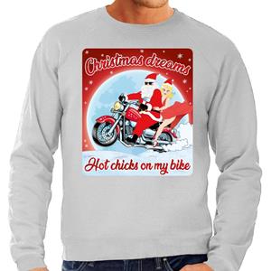 Bellatio Foute kersttrui christmas dreams grijs voor heren