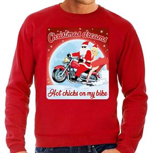 Bellatio Foute kersttrui christmas dreams rood voor heren