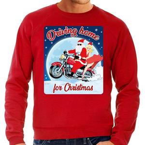Bellatio Foute kersttrui driving home for christmas rood voor heren