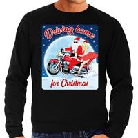 Bellatio Foute kersttrui driving home for christmas zwart voor heren