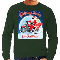 Bellatio Foute kersttrui driving home for christmas groen voor heren