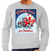 Bellatio Foute kersttrui driving home for christmas grijs voor heren