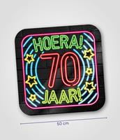 Huldeschild Neon - 70 jaar