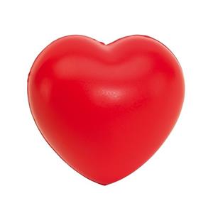 Stressballen rood hartjes vorm 8 x 7 cm Rood