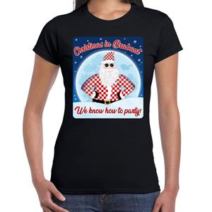 Bellatio Fout kerst shirt Christmas in Brabant zwart voor dames