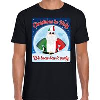 Fout Italie kerst shirt Christmas in Italy zwart voor heren