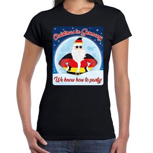 Fout Duitsland kerst shirt Christmas in Germany zwart dames Zwart