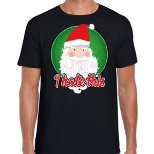 Bellatio Fout kerst shirt I hate this zwart voor heren