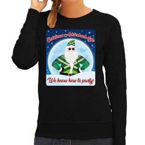 Bellatio Foute kersttrui Christmas Achterhoek style zwart voor dames