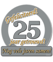 Huldeschild - Special - 25 jaar getrouwd