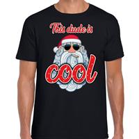 Bellatio Fout kerst shirt Stoere kerstman this dude is cool zwart heren Zwart