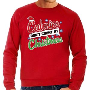 Bellatio Foute Kersttrui calories dont count christmas rood voor heren