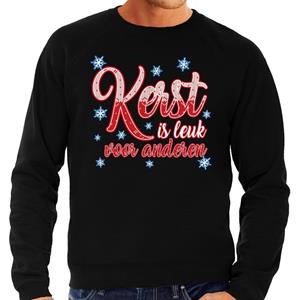 Bellatio Foute Kersttrui kerst is leuk voor anderen zwart voor heren