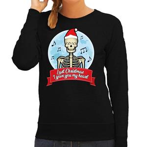 Bellatio Foute Kersttrui zwart Last Christmas I gave you my heart heren Zwart