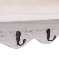 vidaXL Wandkapstok 50x10x30 cm hout wit
