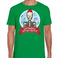 Bellatio Fout Kerst shirt last christmas i gave you my heart groen heren Groen