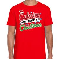 Bellatio Fout Kerst shirt christmas calories rood voor heren