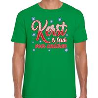 Bellatio Kerst shirt Kerst is leuk voor anderen groen heren Groen