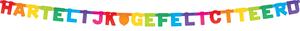letterslinger ''Hartelijk gefeliciteerd'' multicolor